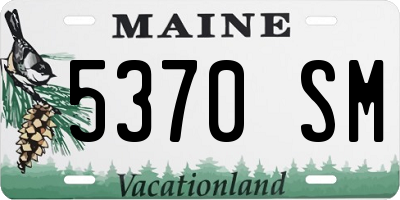 ME license plate 5370SM