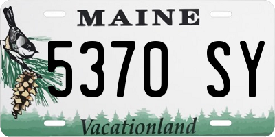 ME license plate 5370SY