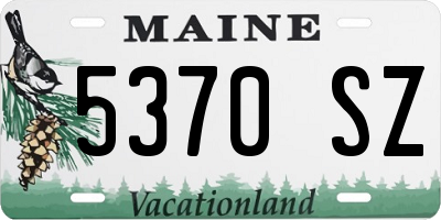 ME license plate 5370SZ