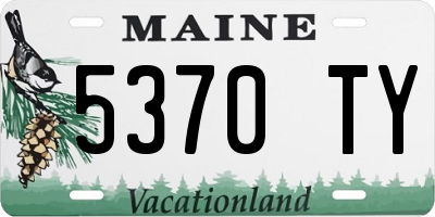 ME license plate 5370TY
