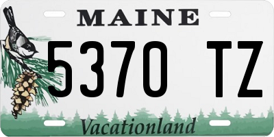 ME license plate 5370TZ