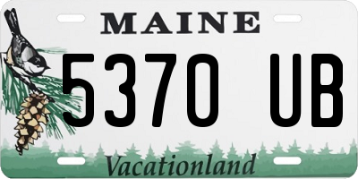 ME license plate 5370UB