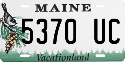 ME license plate 5370UC