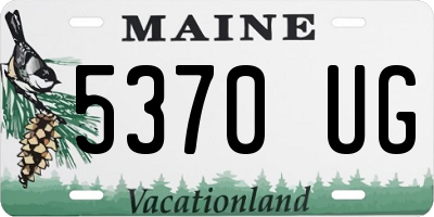 ME license plate 5370UG