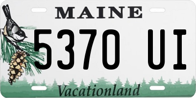 ME license plate 5370UI