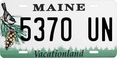 ME license plate 5370UN