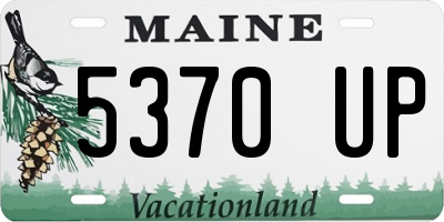 ME license plate 5370UP