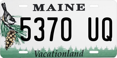 ME license plate 5370UQ