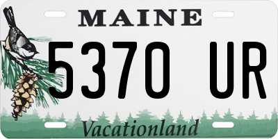 ME license plate 5370UR
