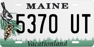 ME license plate 5370UT