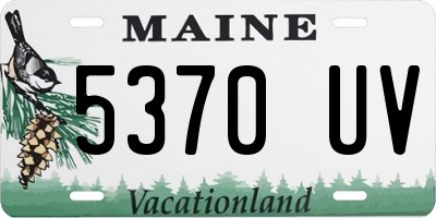 ME license plate 5370UV