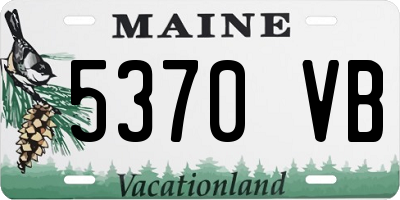 ME license plate 5370VB