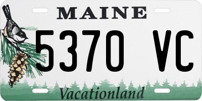 ME license plate 5370VC