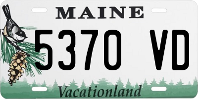 ME license plate 5370VD