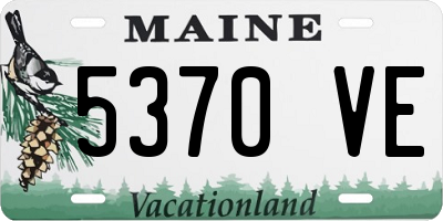 ME license plate 5370VE