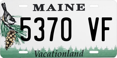 ME license plate 5370VF