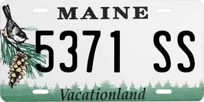 ME license plate 5371SS