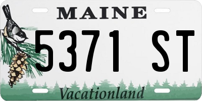 ME license plate 5371ST