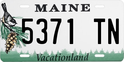 ME license plate 5371TN