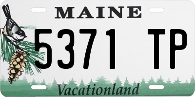 ME license plate 5371TP