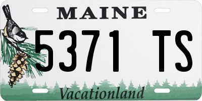 ME license plate 5371TS