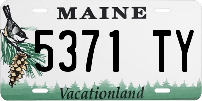 ME license plate 5371TY