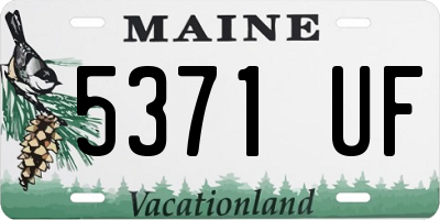 ME license plate 5371UF