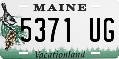 ME license plate 5371UG