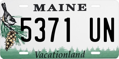ME license plate 5371UN