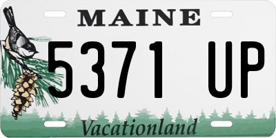 ME license plate 5371UP