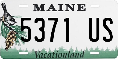 ME license plate 5371US
