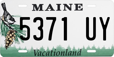 ME license plate 5371UY