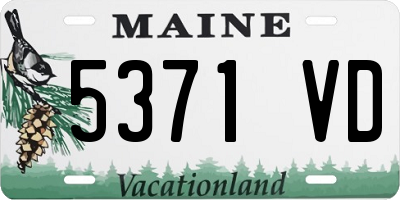 ME license plate 5371VD