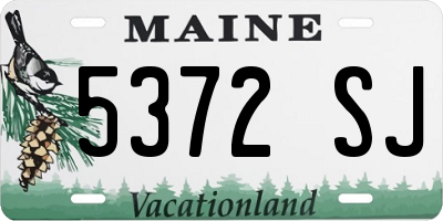 ME license plate 5372SJ