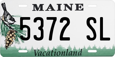 ME license plate 5372SL