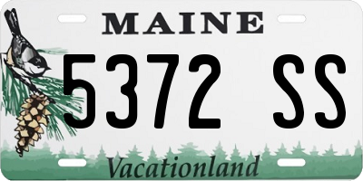 ME license plate 5372SS