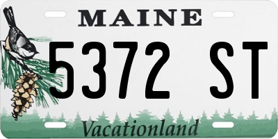 ME license plate 5372ST