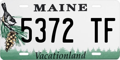 ME license plate 5372TF