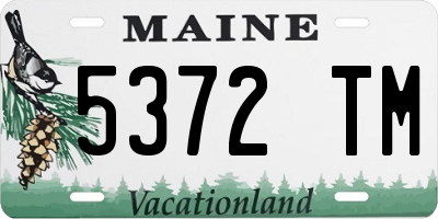 ME license plate 5372TM