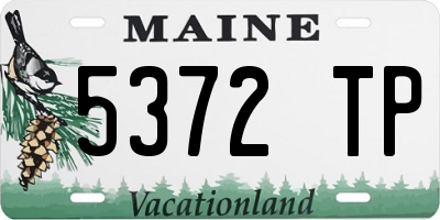 ME license plate 5372TP
