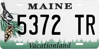 ME license plate 5372TR