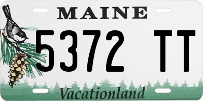 ME license plate 5372TT