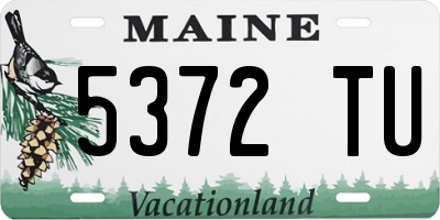 ME license plate 5372TU