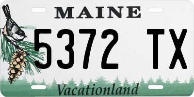 ME license plate 5372TX