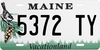 ME license plate 5372TY
