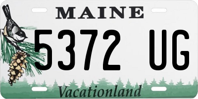 ME license plate 5372UG