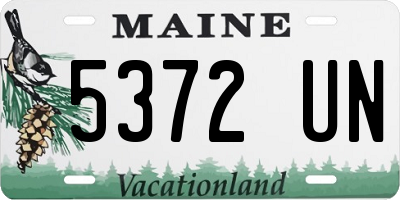 ME license plate 5372UN