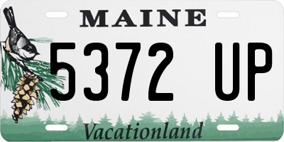 ME license plate 5372UP