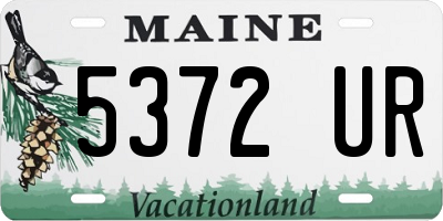ME license plate 5372UR