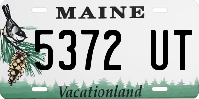 ME license plate 5372UT